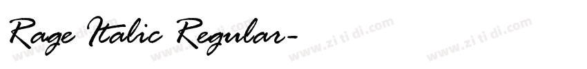 Rage Italic Regular字体转换